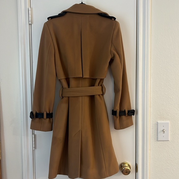 The Kooples Wool Trench with Leather Accents - Picture 4 of 7